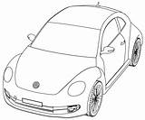Coloring Beetle Vw Volkswagen Pages Bug Colouring Sheets Print Printable Drawing Perspective Beautiful Getcolorings Getdrawings Color Source sketch template