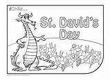Colouring St David Pages Printable Activities Colour Saint Welsh Georges Davids Saints Coloring Sheets Wales Activity Kids Days Dragon Crafts sketch template