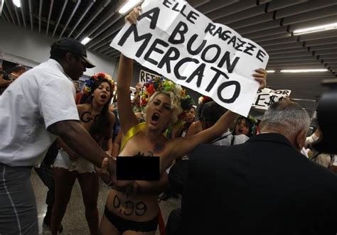 Rio Carnival 2013 Topless Activists Stage Sex Protest At Airport [photos]