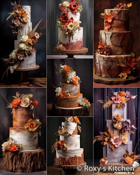 rustic wedding cakes  earth tones roxys kitchen
