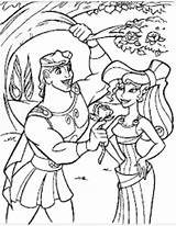 Hercules Meg Herkules Megara Kolorowanki Coloringhome Flower Romancing sketch template