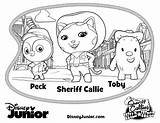 Sheriff Coloring Pages Disney Callie Wild West Junior Jr Vampirina Howdy Sheets Partner Toby Kids Peck Color Printable Exclusive Dvd sketch template