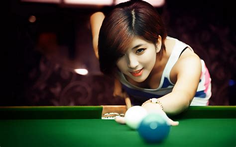 Billiards Pool Sports 1pool Sexy Babe Girl Women Woman Female Asian
