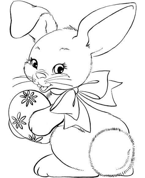 easter bunny coloring pages  preschool cute easter bunny colouring
