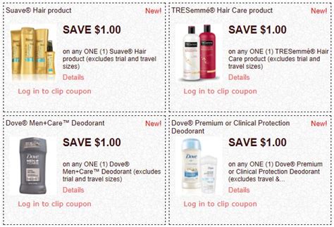unilever printable coupons  suave products