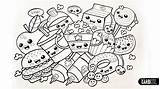 Coloring Pages Cute Foods Food Kawaii Chibi Drawing Easy Kw Garbi Popular Drawings Book Graffiti Dancing sketch template