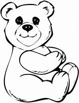 Bear Teddy Outline Bears Drawing Cartoon Sitting Clipart Coloring Sad Pages Down Cliparts Printable Books Baby Clip Library Cute Print sketch template