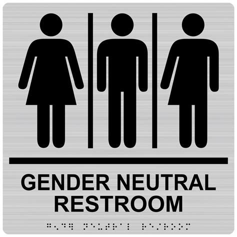 Ada Gender Neutral Restroom Braille Sign Rre 25440 99