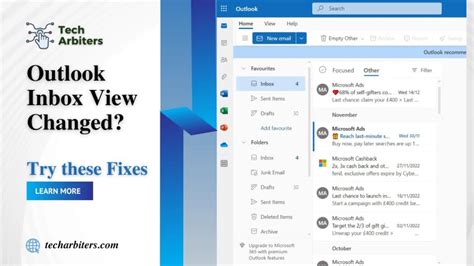 fixed    outlook inbox view changed tech arbiters