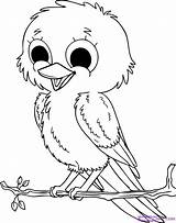 Coloring Pages Birds Baby Printable Kids Bird Animals Animal Cute Drawing Cartoon Draw Click Then sketch template