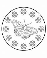 Butterfly Coloring Pages Butterflies Flowers Hearts Circle Clipartqueen sketch template