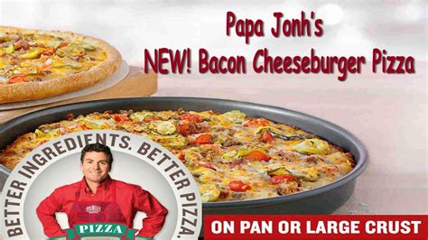 papa john s new bacon cheeseburger pizza my taste test and thoughts youtube