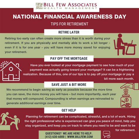 national financial awareness day  retirement planning tips bill  associatesbill