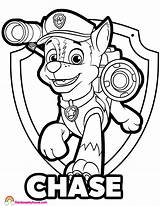 Coloring Paw Patrol Chase Pages Printable Popular sketch template