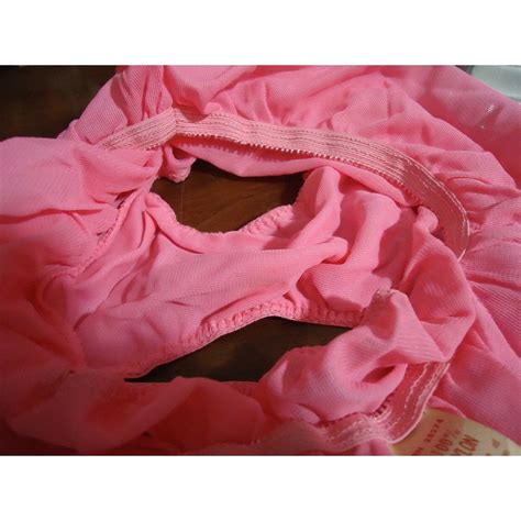 Nos Vtg 60s Bright Pink Nylon Panties Dbl Gusset No Cotton Sz 5 Silky