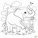 Coloring Elephant Pages Elephants Drawing Supercoloring Printable Categories sketch template