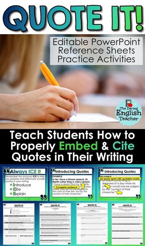 embedding quotes a common core lesson about writing with quotations