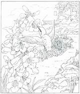 Nature Coloring Pages Adult Adults Getdrawings Getcolorings Printable sketch template