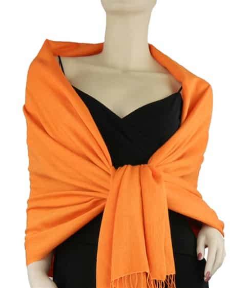 pashminasilk shawl orange