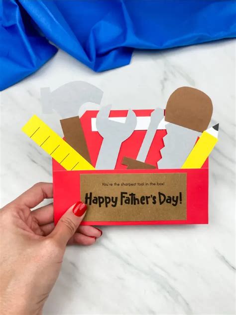 fathers day toolbox craft  template