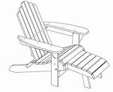 Chair Adirondack Drawing Chairs 3d Rocking Line Painting Getdrawings Vector Pinshape sketch template