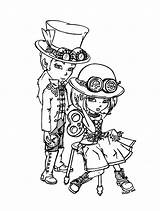 Coloring Pages Steampunk Book Deviantart Jadedragonne Robots Outline Sheets Stamps Stuff Drawings Yampuff sketch template