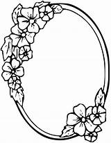 Oval Frame Clipart Floral Frames Flower Tattoo Clip Svg Designs Vector Cliparts Printable Drawing Vintage Framed Leaves Clipartmag Library Mirror sketch template