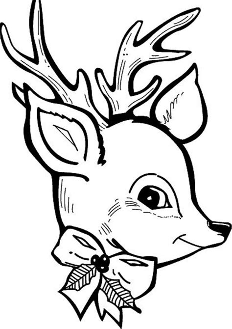 reindeer printable coloring page