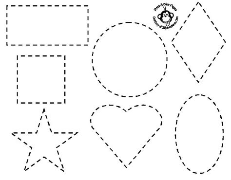 easy shapes coloring pages  preschoolers iz