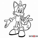 Sonic Tails Draw Hedgehog Drawing Characters Step Sketchok Easy Drawings Games Paintingvalley sketch template