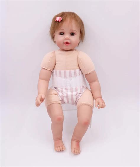 buy 20inch cute naked doll soft body silicone reborn