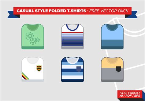 casual style folded tshirts free vector pack download free vectors clipart graphics and vector art