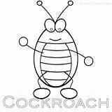 Coloring Cockroach Pages Printable Coloringfolder sketch template