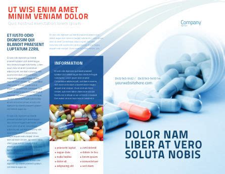 drug therapy brochure template design  layout    poweredtemplatecom