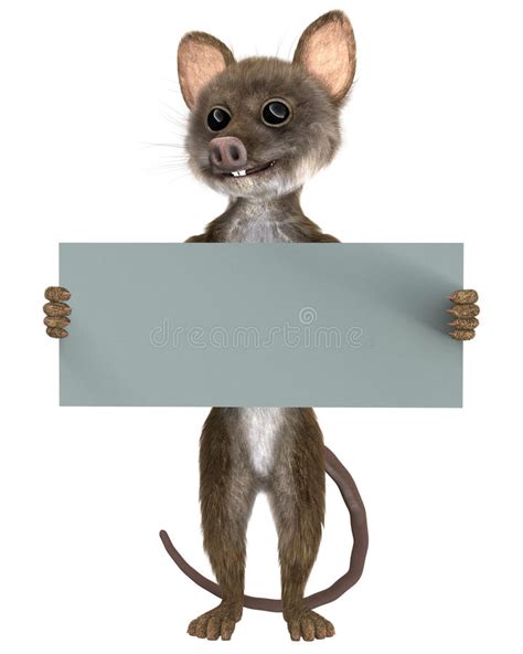 mouse   blank board  white stock illustration illustration