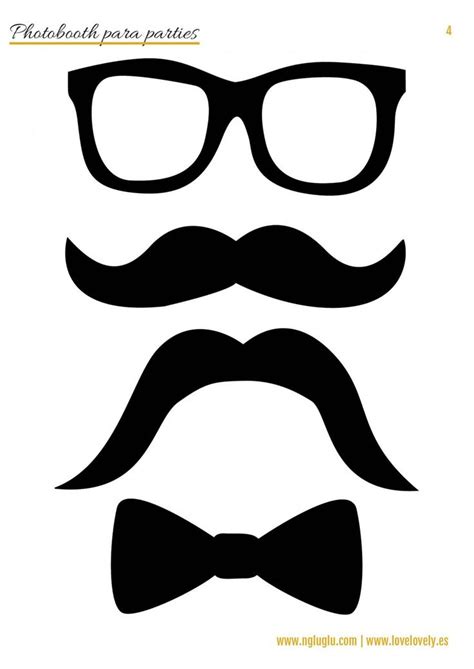 three mustaches with glasses and bow ties