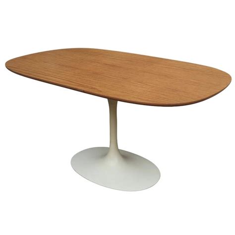 oval mid century modern dining table chairish