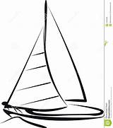 Sailing Simple Ship Sailboat Drawing Drawn Stock Royalty Clipart Yacht Barco Clipartmag Illustration Vela sketch template