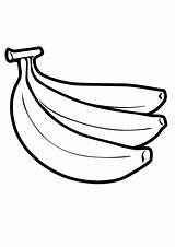 Bananas Fruits Desenhar Coloringonly Colorironline Coloring sketch template