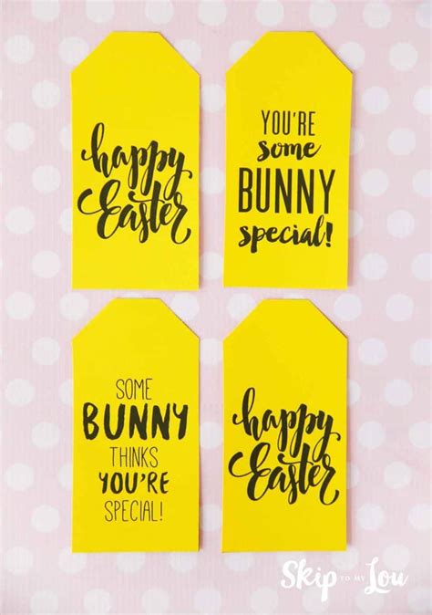 cutest  easter printable gift tags    treats