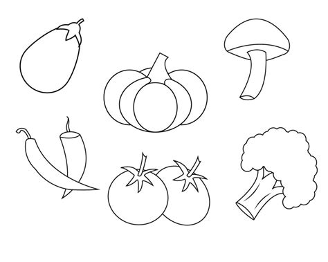 vegetable coloring pages  preschoolers toddlers