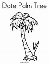 Palm Tree Coloring Date Trees Drawing Outline Printable Print Sheet Twistynoodle Pages Noodle Chicka Kids Boom Craft Sheets Built California sketch template