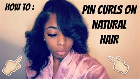 beautiful pin curls on straight natural hair youtube