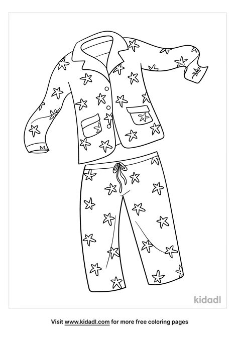 coloring outlines pajama template sketch coloring page