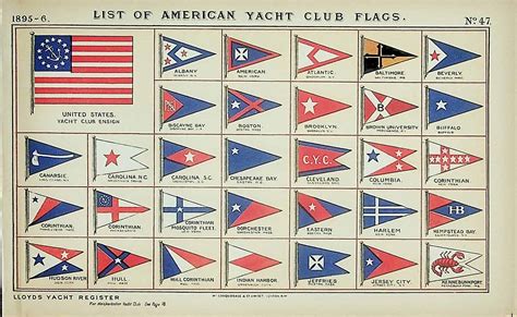 yacht club flags  includes american yacht club circle