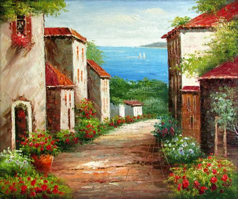 stretched tuscany italy landscape  quality hand painted oil painting xin ebay