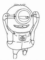Coloring Despicable Minion Kids Printable Eye Pages Minions sketch template
