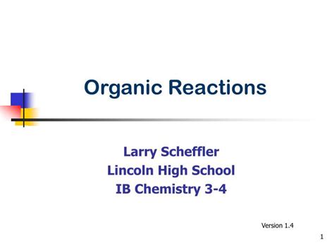 organic reactions powerpoint    id