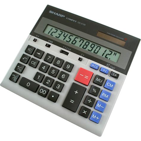 sharp calculators qs   digit commercial desktop calculator gray   quantity