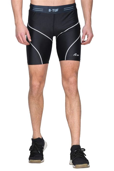 b tuf mens compression shorts tights lycra for gym